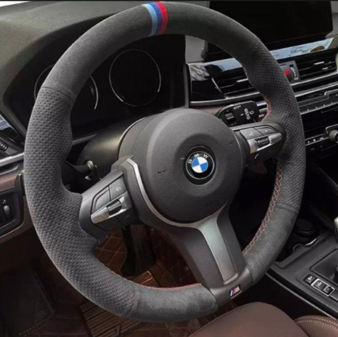 Textured alcantara steering wheel cover F's M