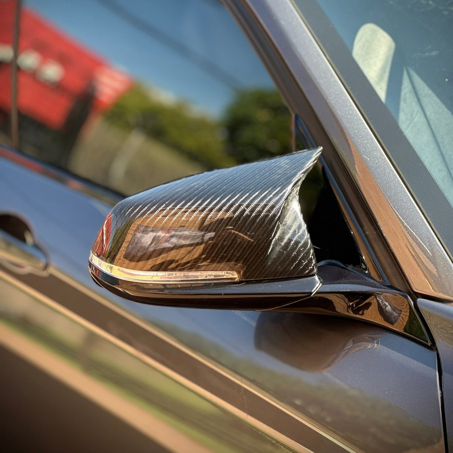 Real carbon fiber M style mirror caps