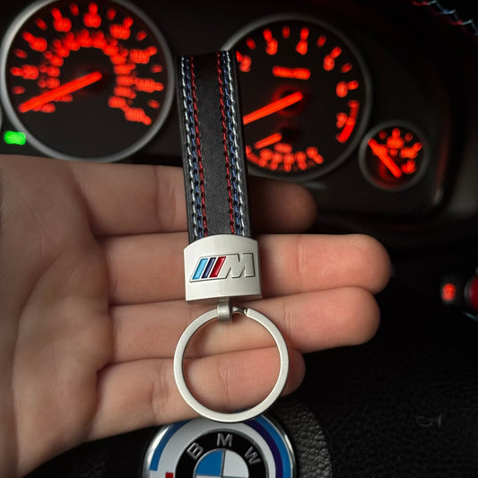 BMW M leather keychain