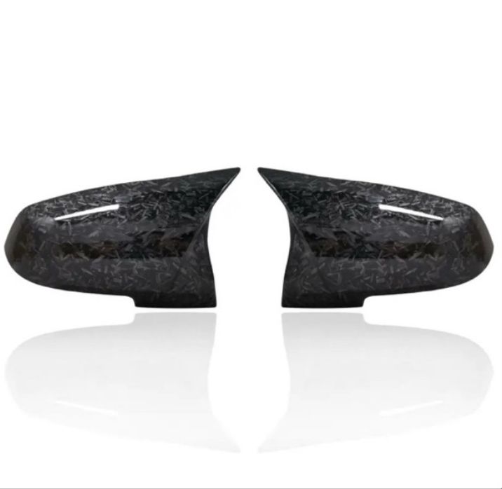 Forged carbon mirror caps