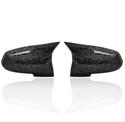 Forged carbon mirror caps