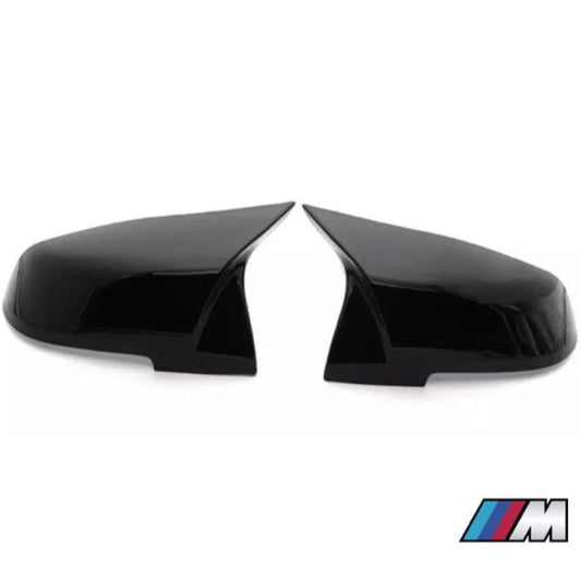 Gloss black ABS mirror caps