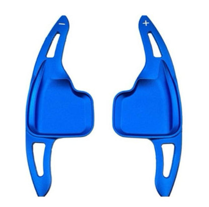 Metallic blue paddle shifters