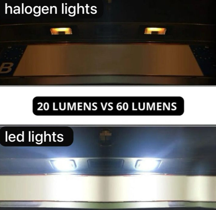LED upgrade for BMW license plate lights