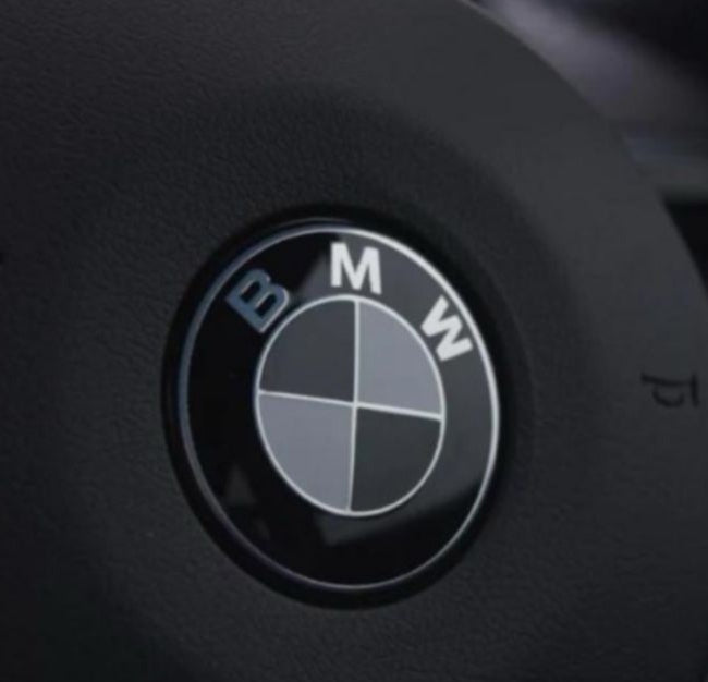 BMW Steering Wheel Logo Black and White
