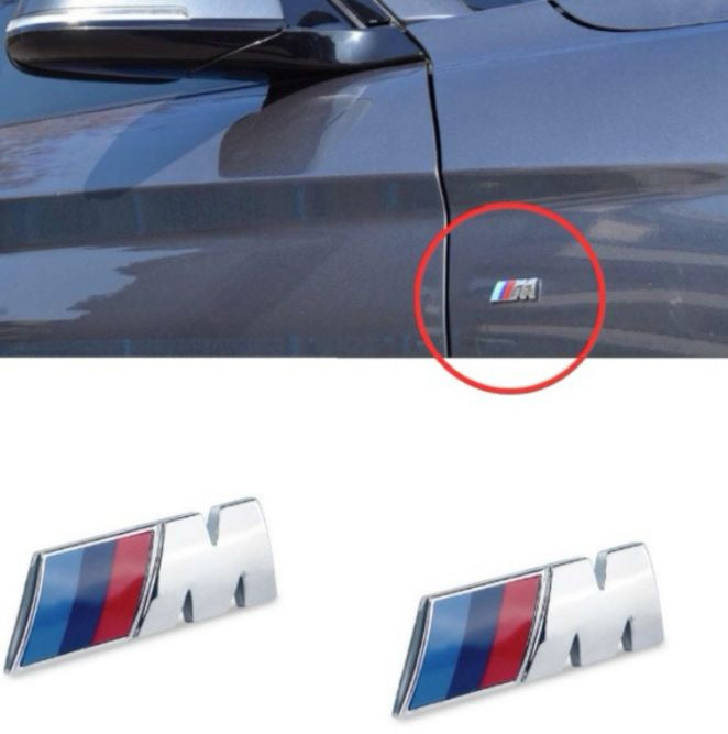 Silver M side emblems