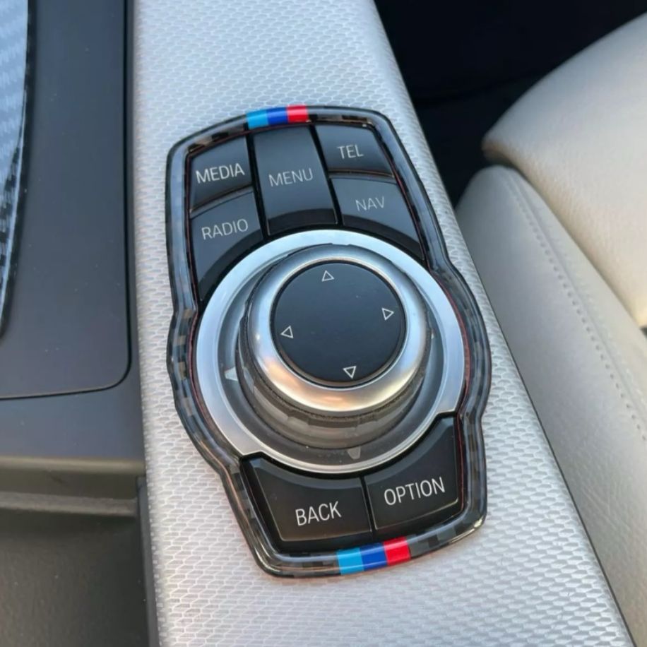 Carbon fiber IDrive panel trim