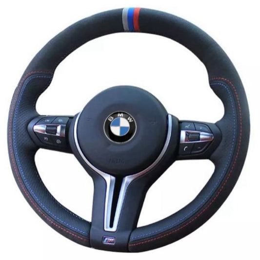 Perforated leather steering wheel cover F's M