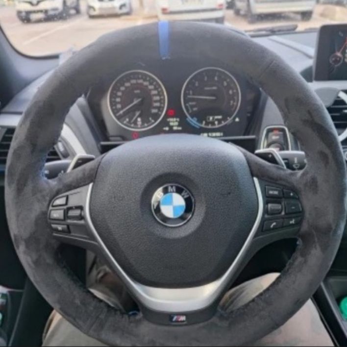 Alcantara steering wheel cover F's blue V