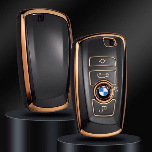 Black and gold remote control housing