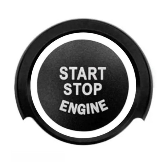 Black metallic start-stop-engine button