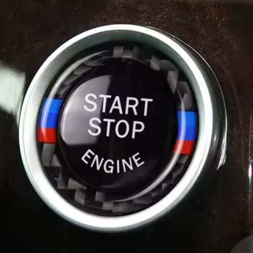 Start-stop-engine button in M colors