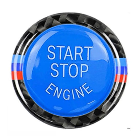 Start-stop-engine button blue M colors