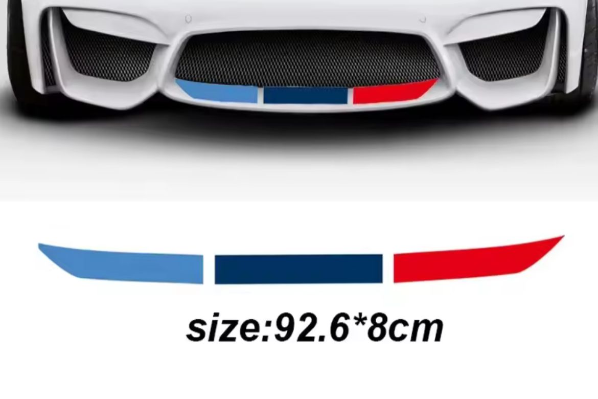 M front bumper sticker