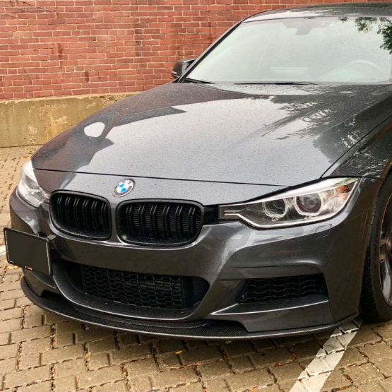 Gloss black double front grille for BMW F30 3 series