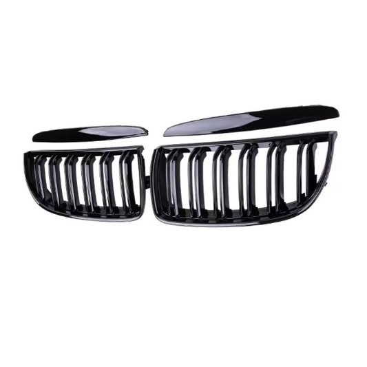 Gloss black double front grille for BMW E90 PRE-LCI 3 series