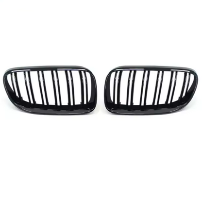 Gloss black double front grille for BMW E92 LCI 3 series
