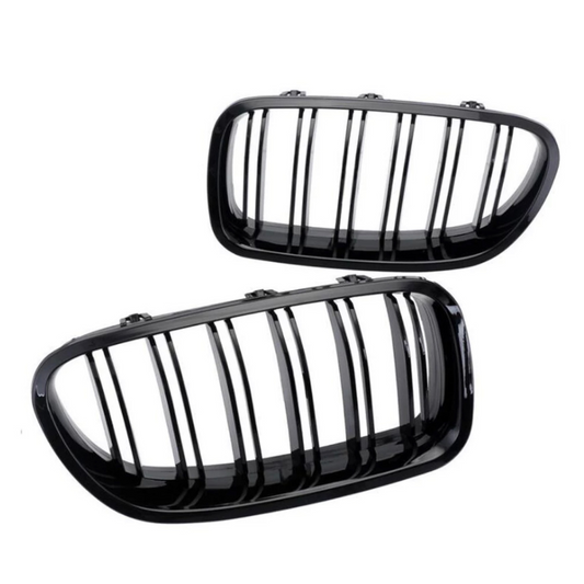 Gloss black double front grille for BMW F10 5 series