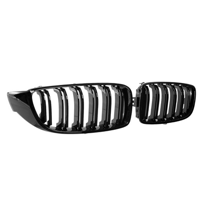 Gloss black double front grille for BMW F32-F33 4 series