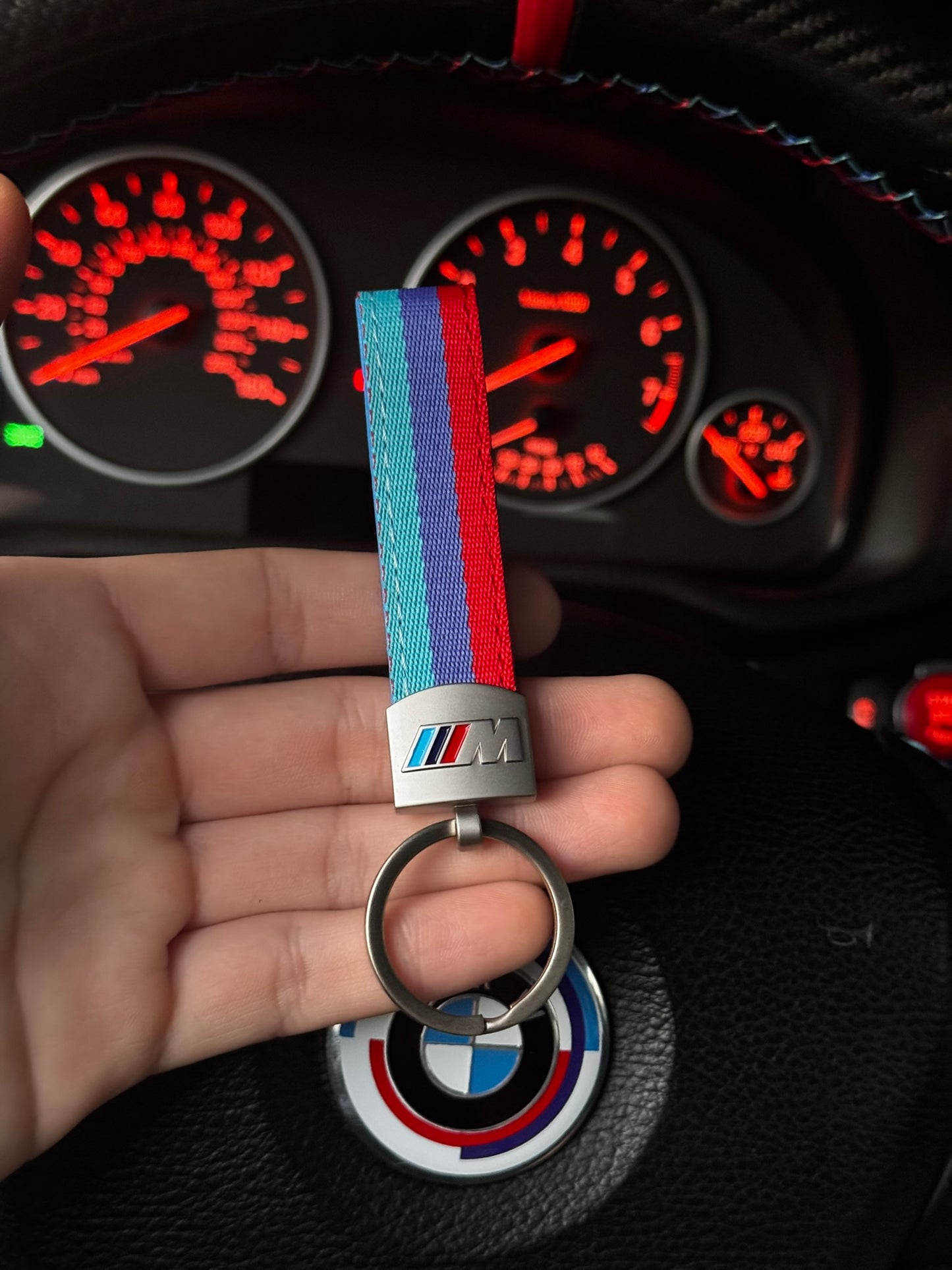 BMW M keychain tricolor