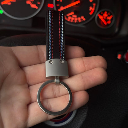 BMW M leather keychain