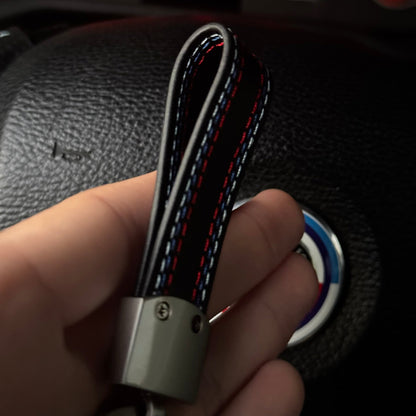 BMW M leather keychain
