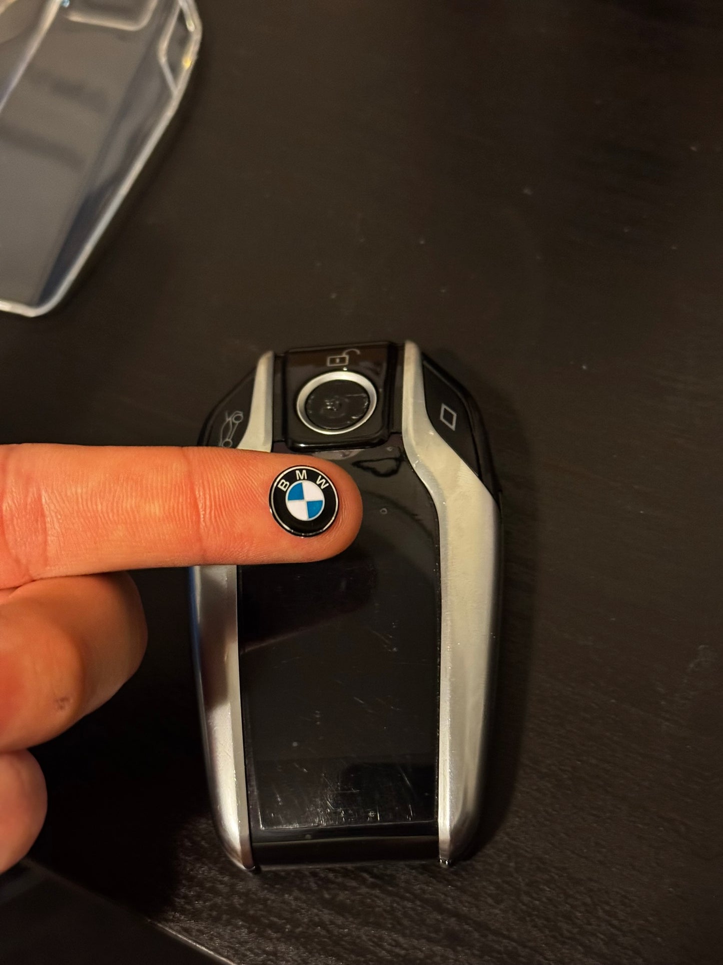 Aluminium emblem for BMW remote control