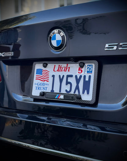 BMW M Car Aluminum License Plate Frame Holder