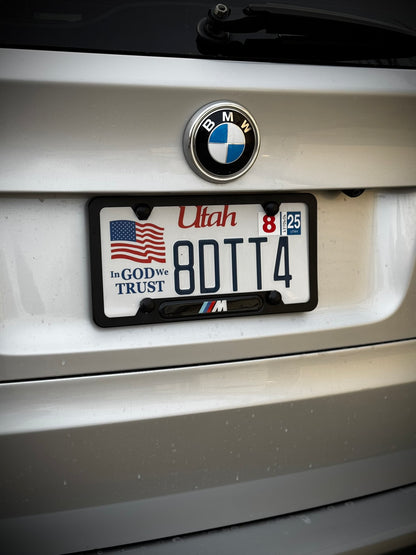 BMW M Car Aluminum License Plate Frame Holder