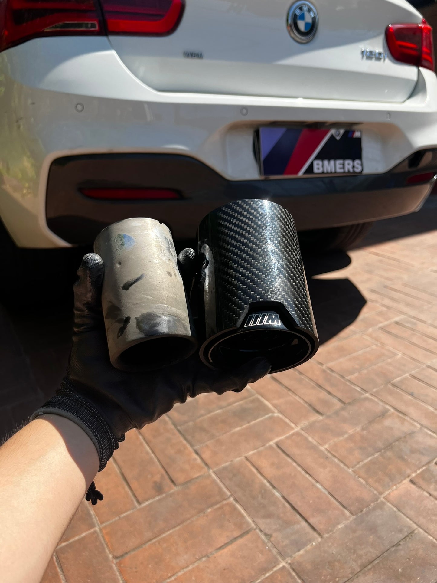 BMW M carbon fiber exhaust tailpipe