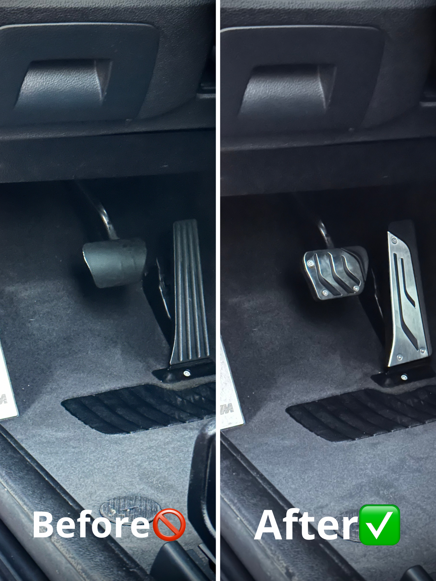 BMW metal pedal set