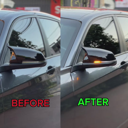 ELITE BMW M PACK - REAL CARBON FIBER MIRRORS + SEQUENTIAL SIDE MIRROR LIGHTS